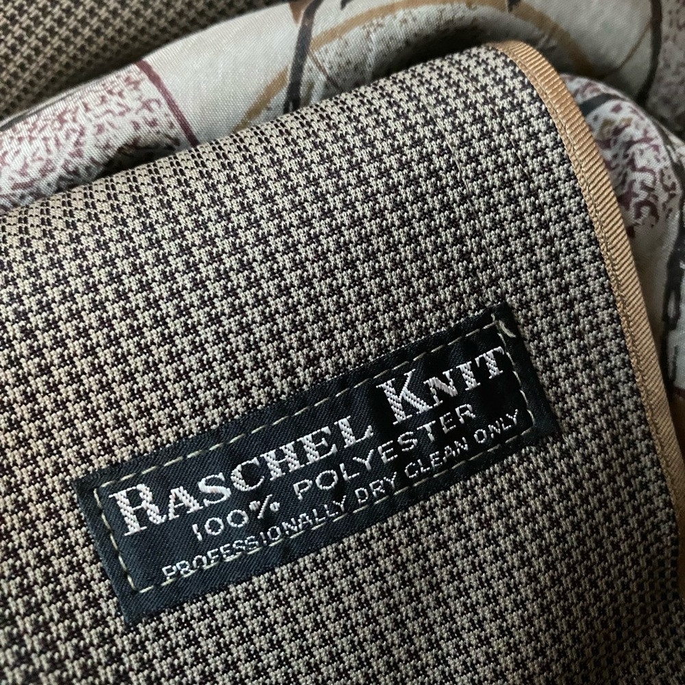 Vintage Rachel Knit Houndstooth Coat – Size XL - Picture 6 of 6